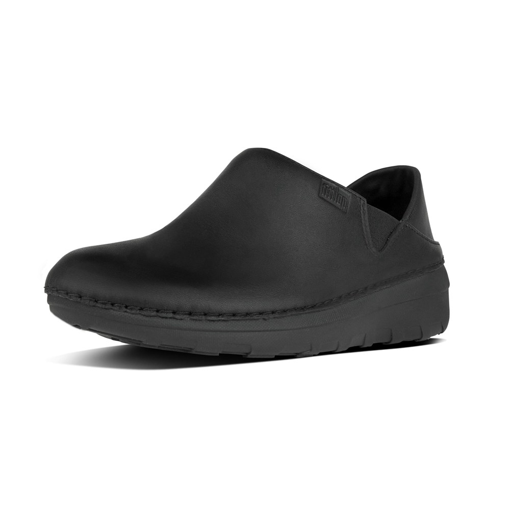 Fitflop Womens Loafers Black - Superloafer Leather - 75XEWBQJN